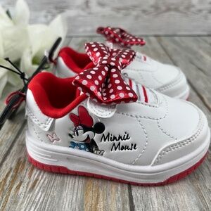 Baby Girl Disney Minnie Mouse Bow Sneaker Shoes Size 3